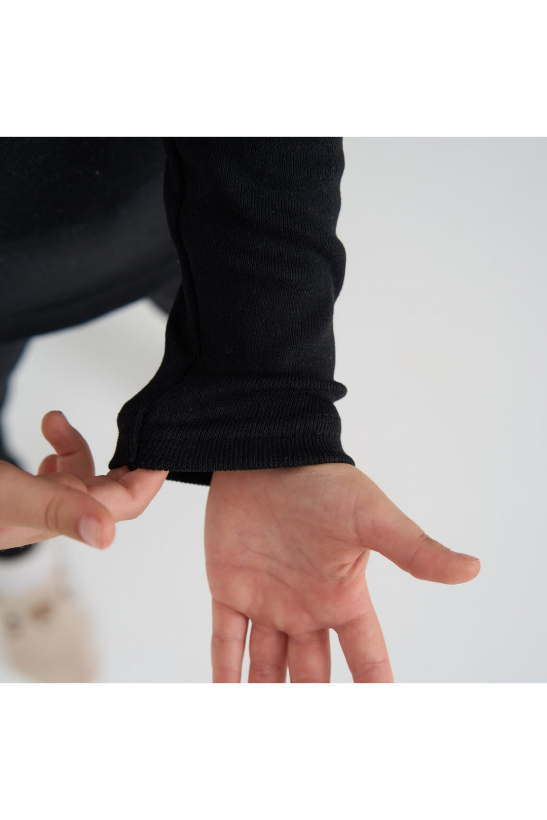 Термобілизна для дівчинки чорний стретч начісний