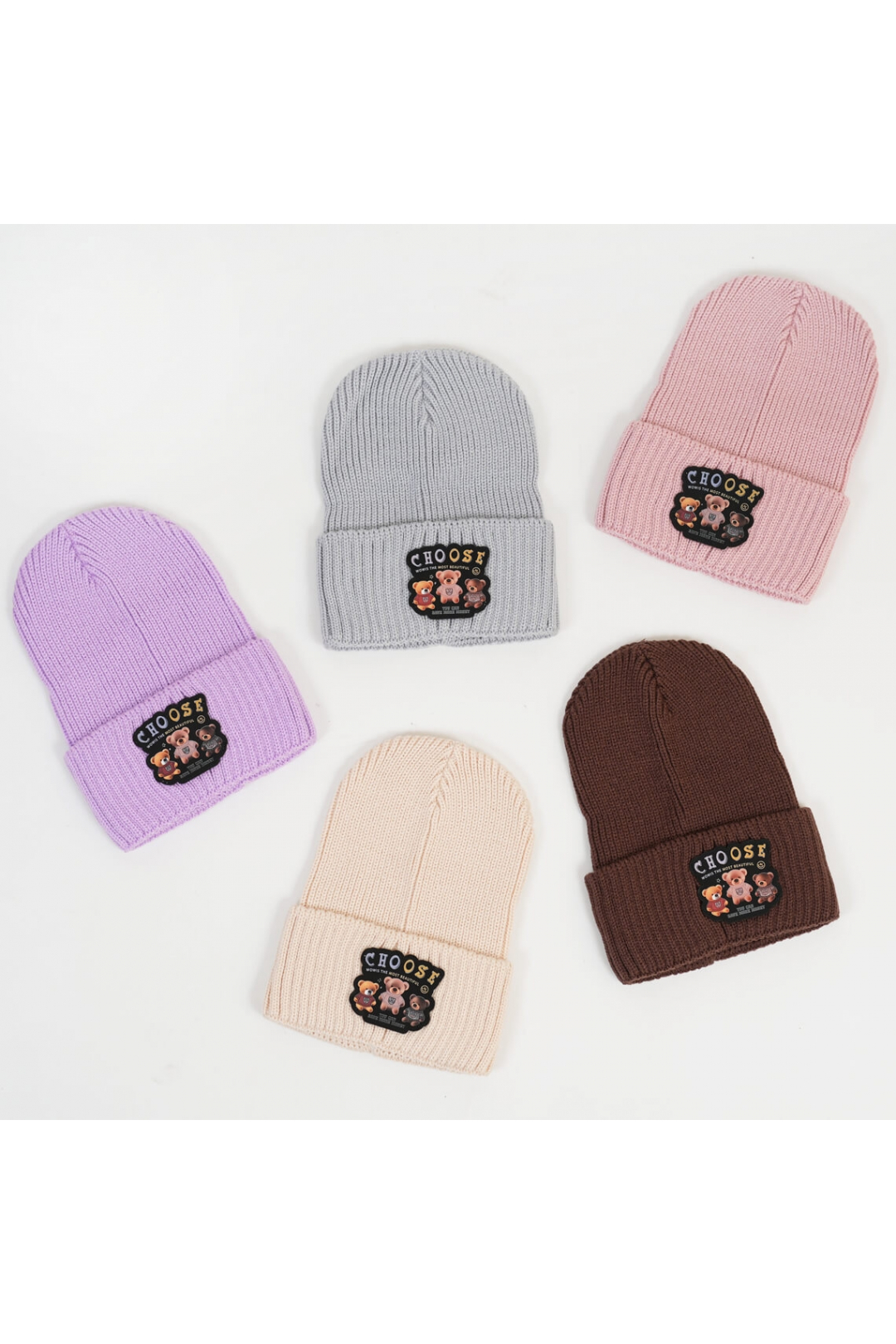 Шапка для дівчинки бузковий в'язка