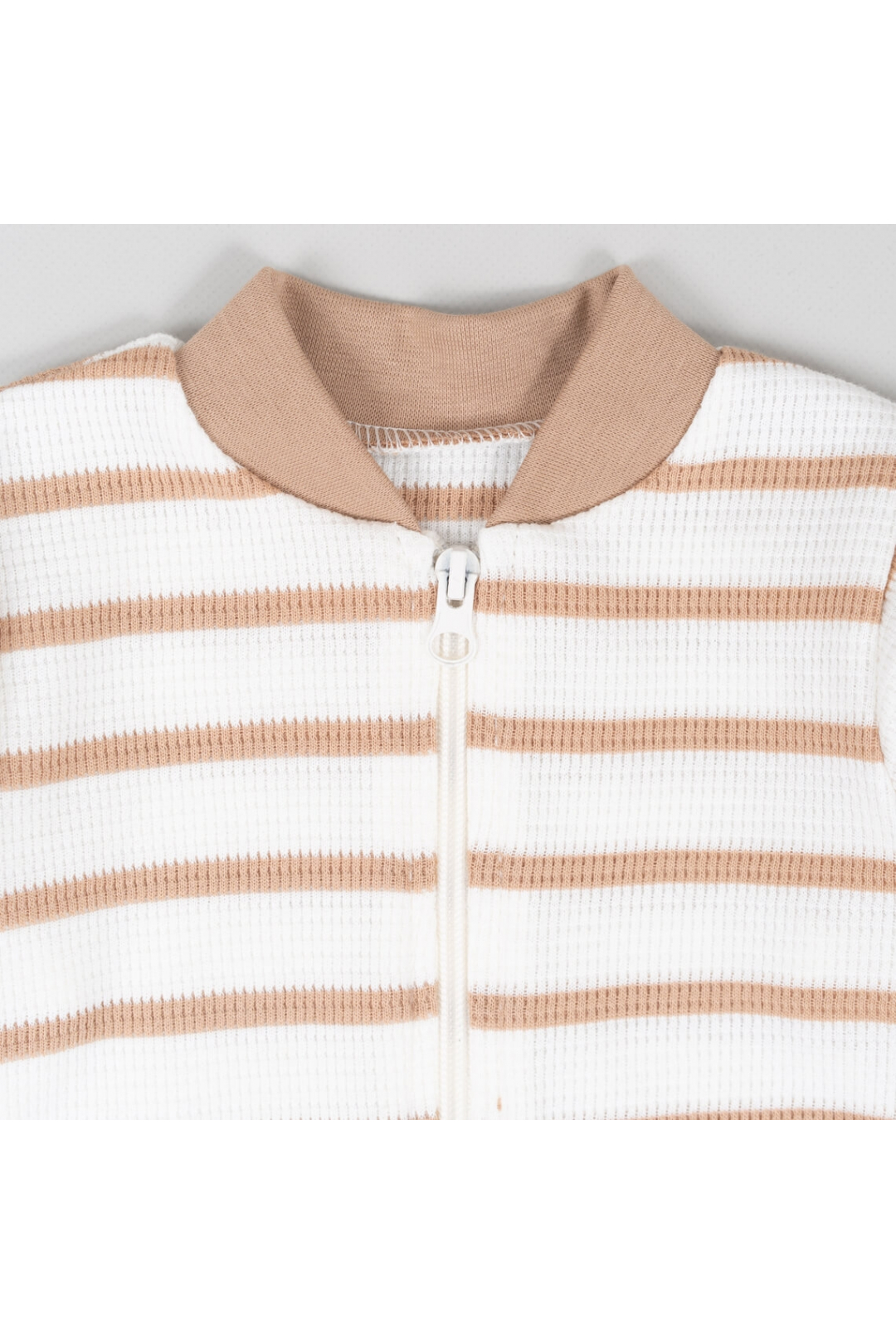 Комбінезони для малят в смужку бежевий вафельна структура
