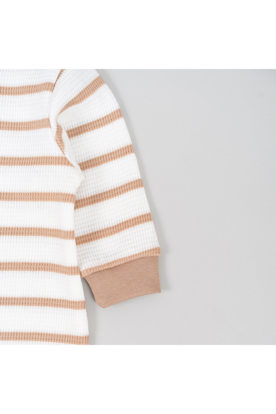 Комбінезони для малят в смужку бежевий вафельна структура