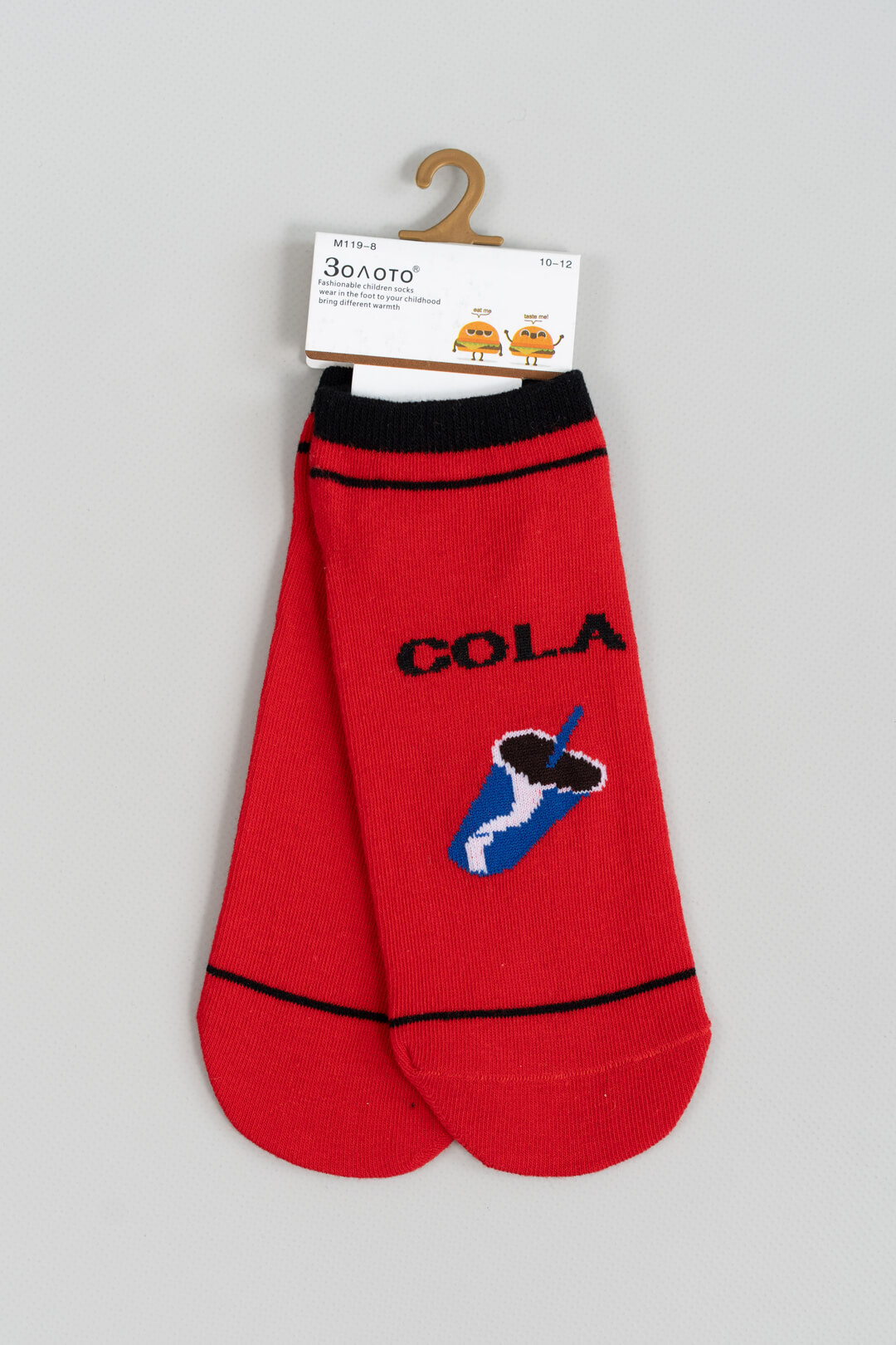 Шкарпетки дитячі короткі червоний бавовна