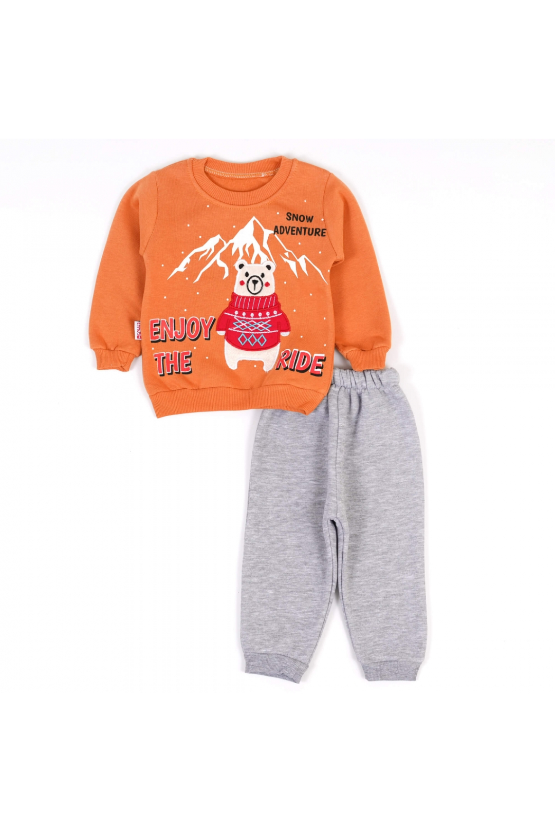 Костюм для хлопчика помаранчевий тринитка на флісі