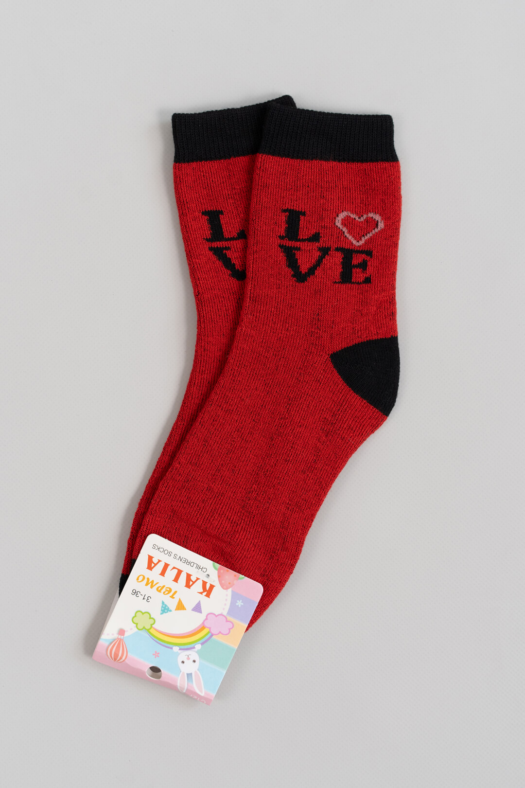 Шкарпетки для дівчинки бордовий махра