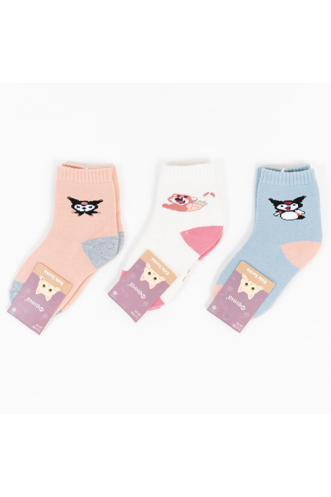 Махрові шкарпетки для дівчинки білий махра