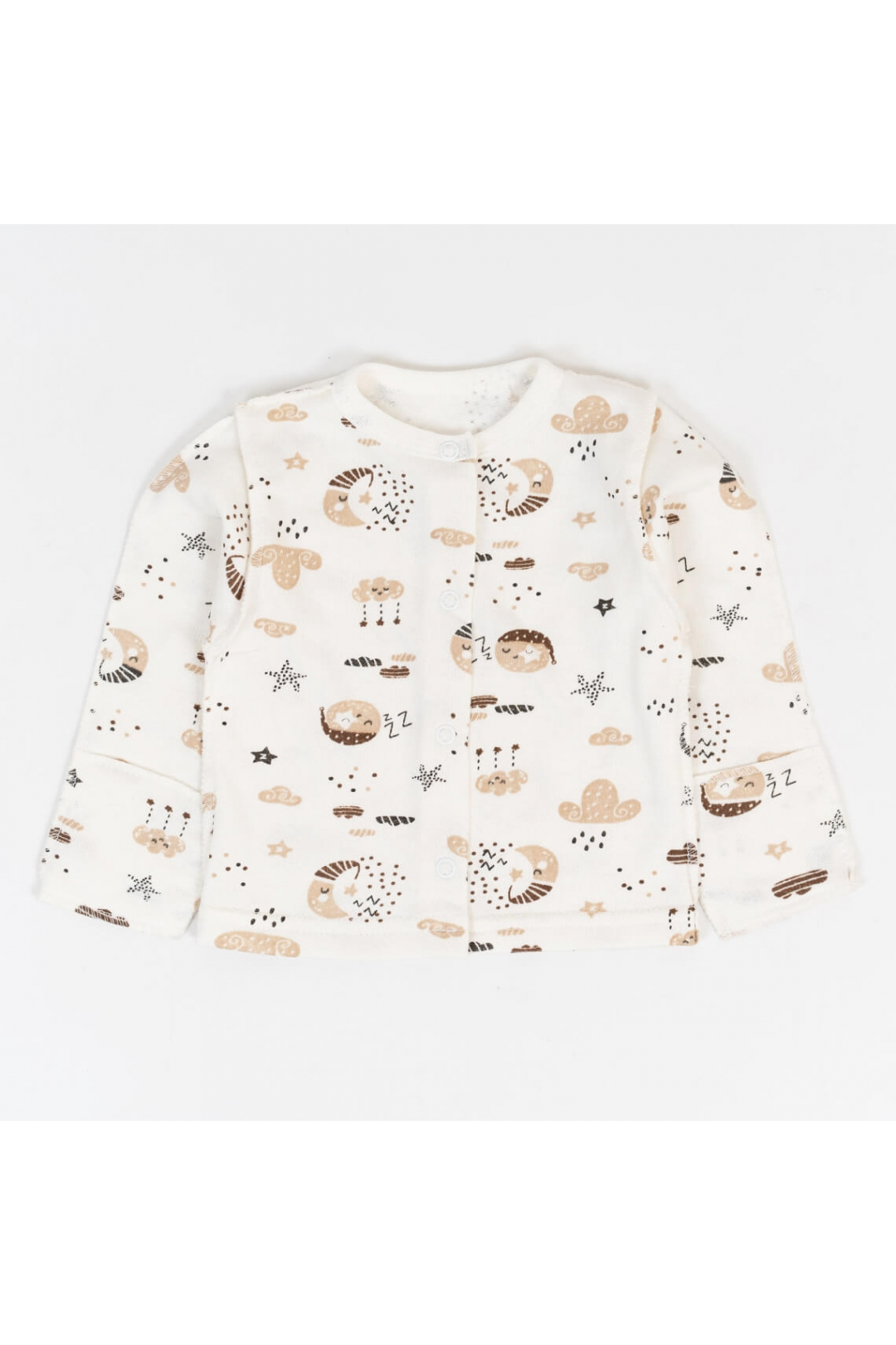 Кофтинка для новонароджених бежевий начіс(футер)