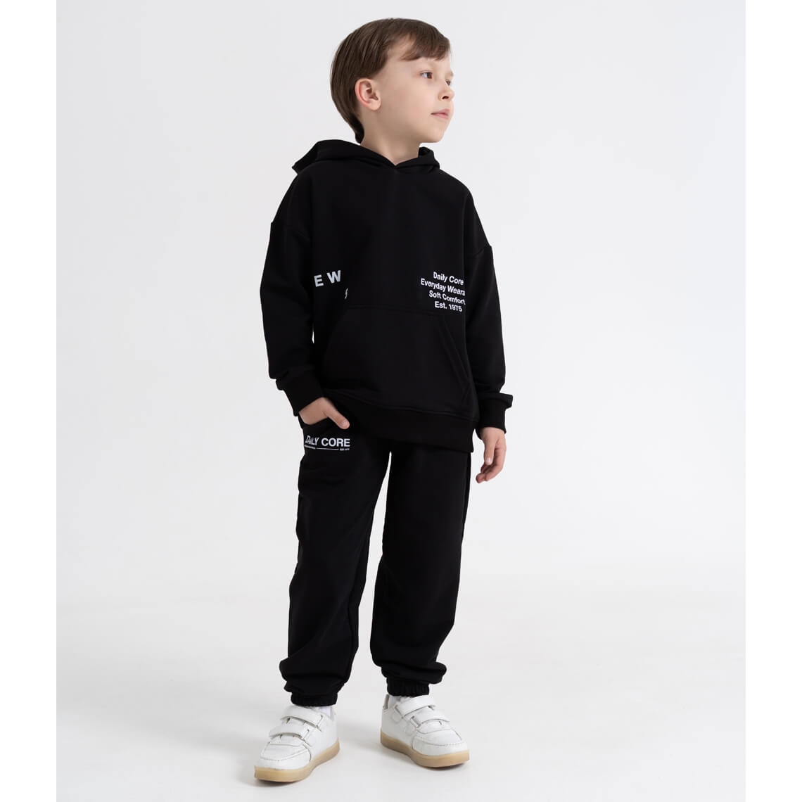 Костюм для хлопчика чорний двонитка