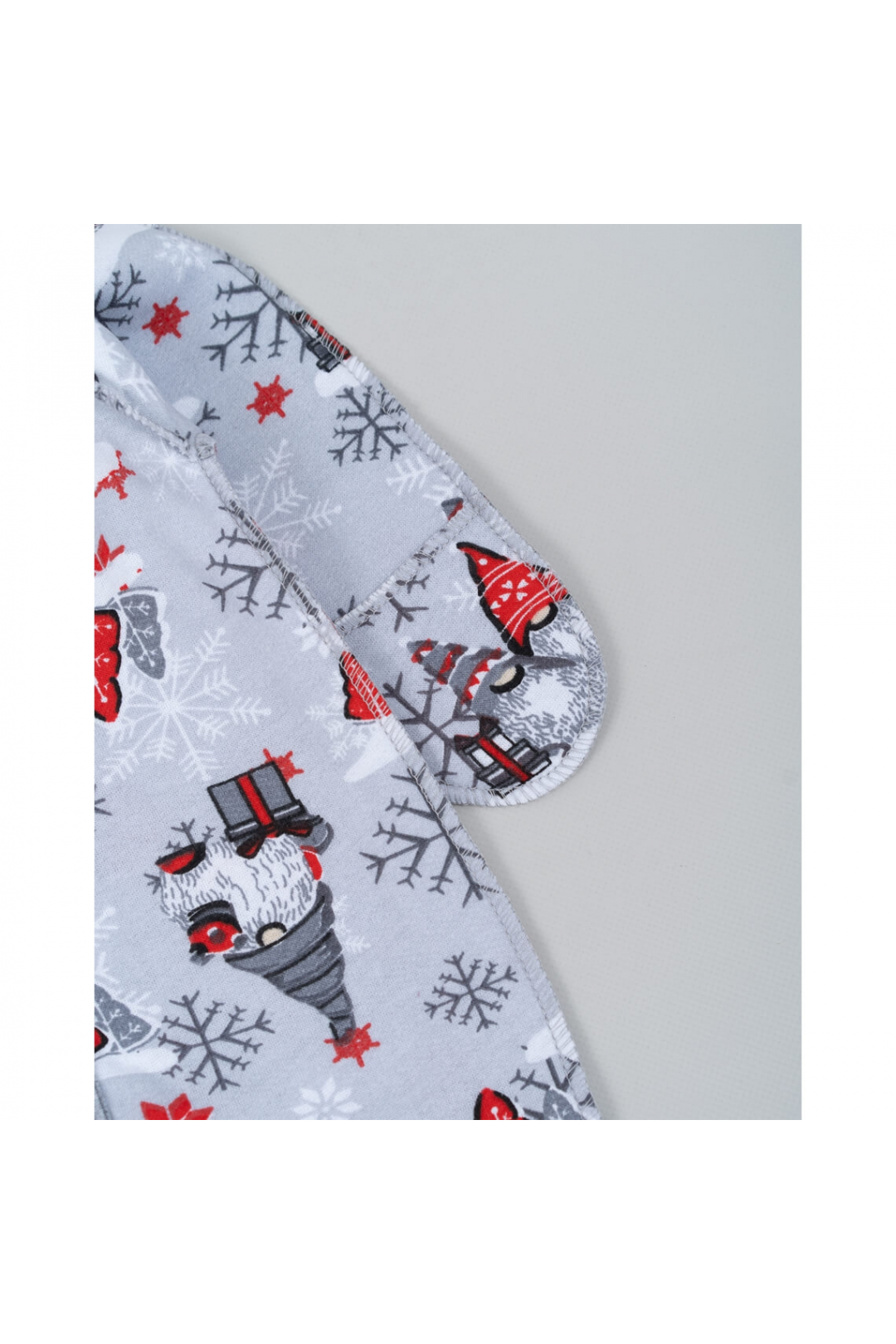 Сліп для новонароджених Новорічний сірий Гноми начіс високої якості(футер)