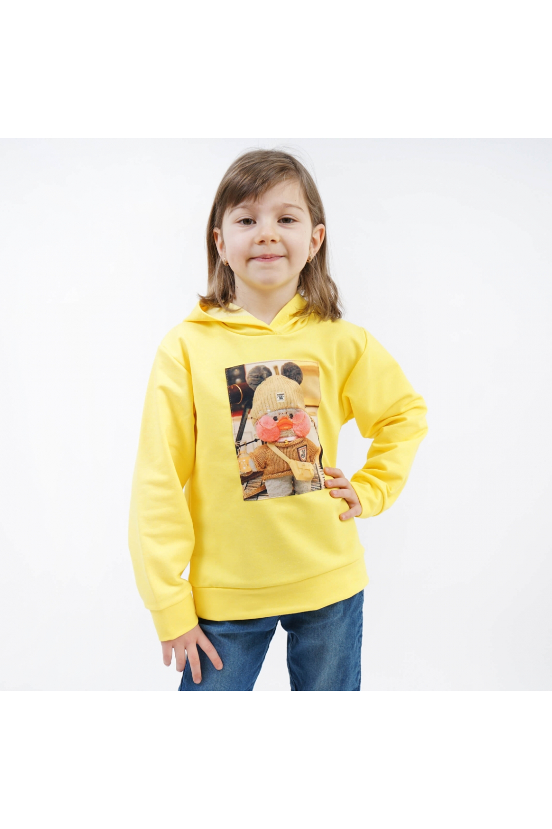 Худі  для дівчинки Лалафанфан жовтий двонитка