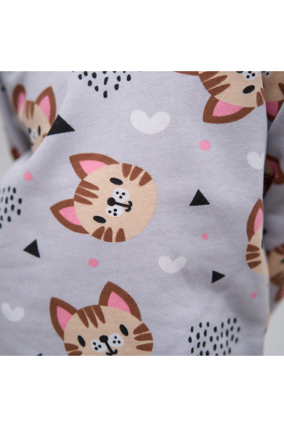 Піжама для дівчинки Киці сірий начіс(футер)
