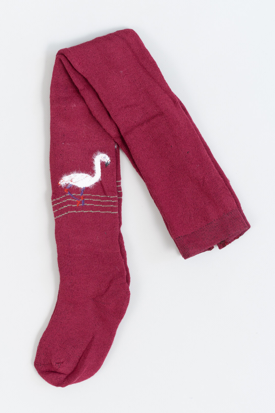 Колготки для дівчинки бордо махра