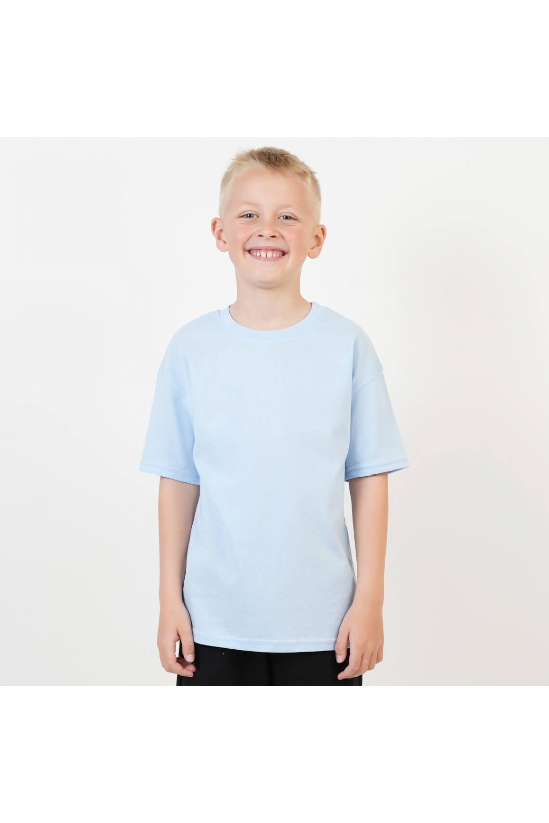 Футболка  для хлопчика оверсайз однотонна світло-блакитна кулір