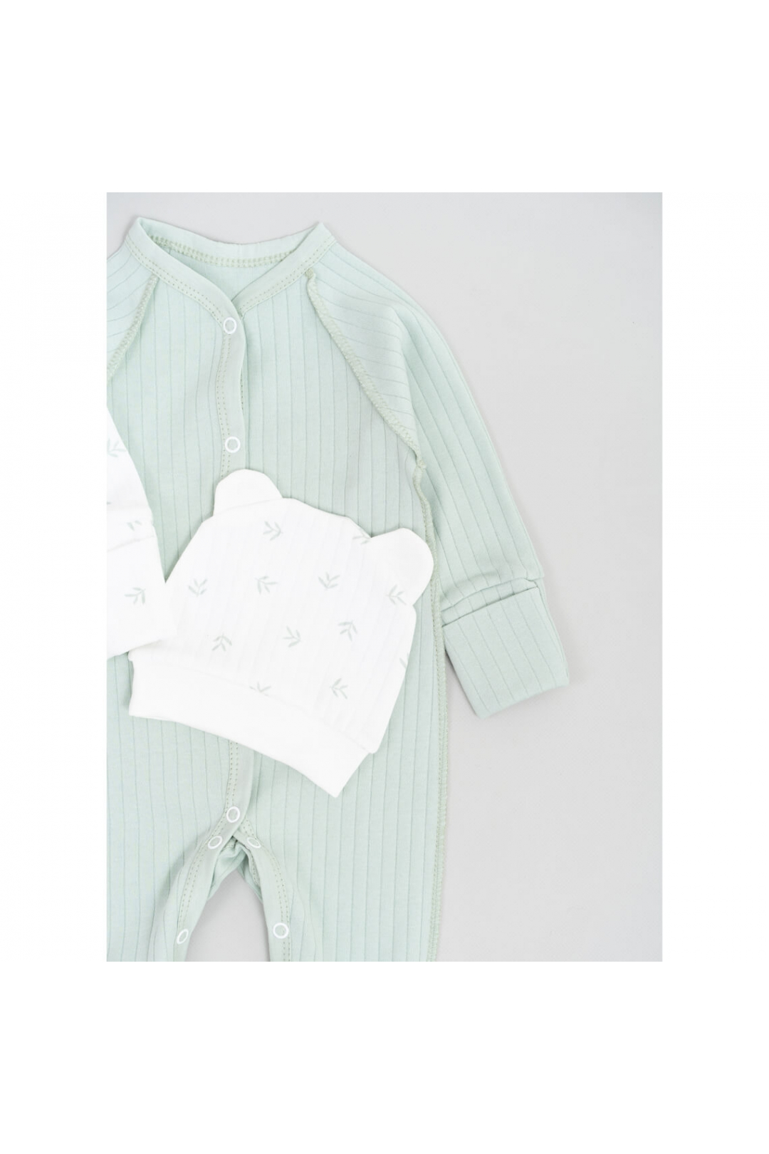 Комплект для новонароджених ментоловий інтерлок