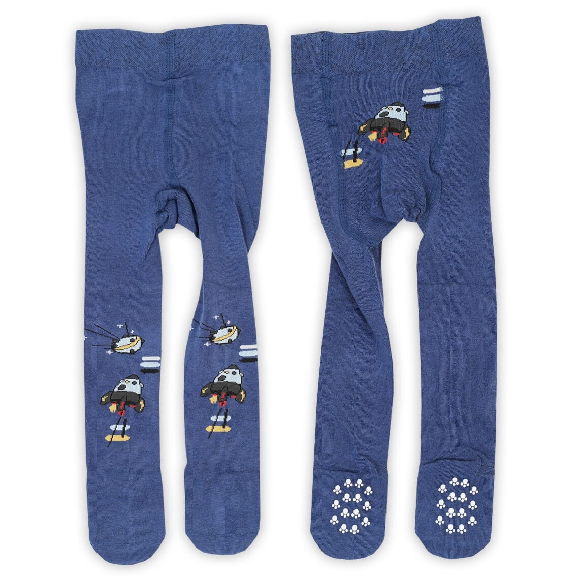 Колготки з антіковзянням під памперс для хлопчиків синій бавовна