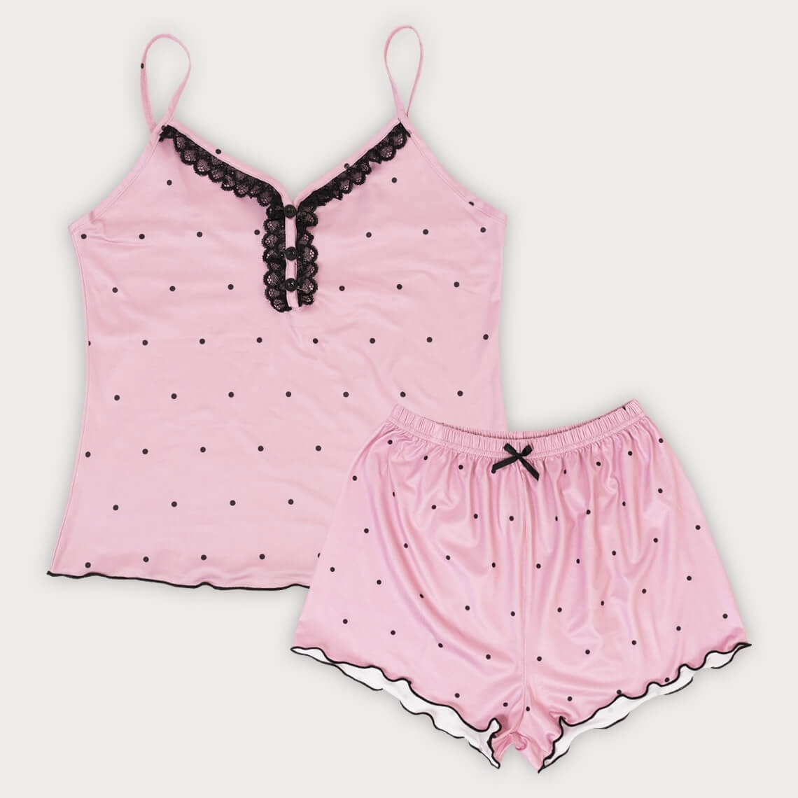 Піжама жіноча рожевий стретч-кулір