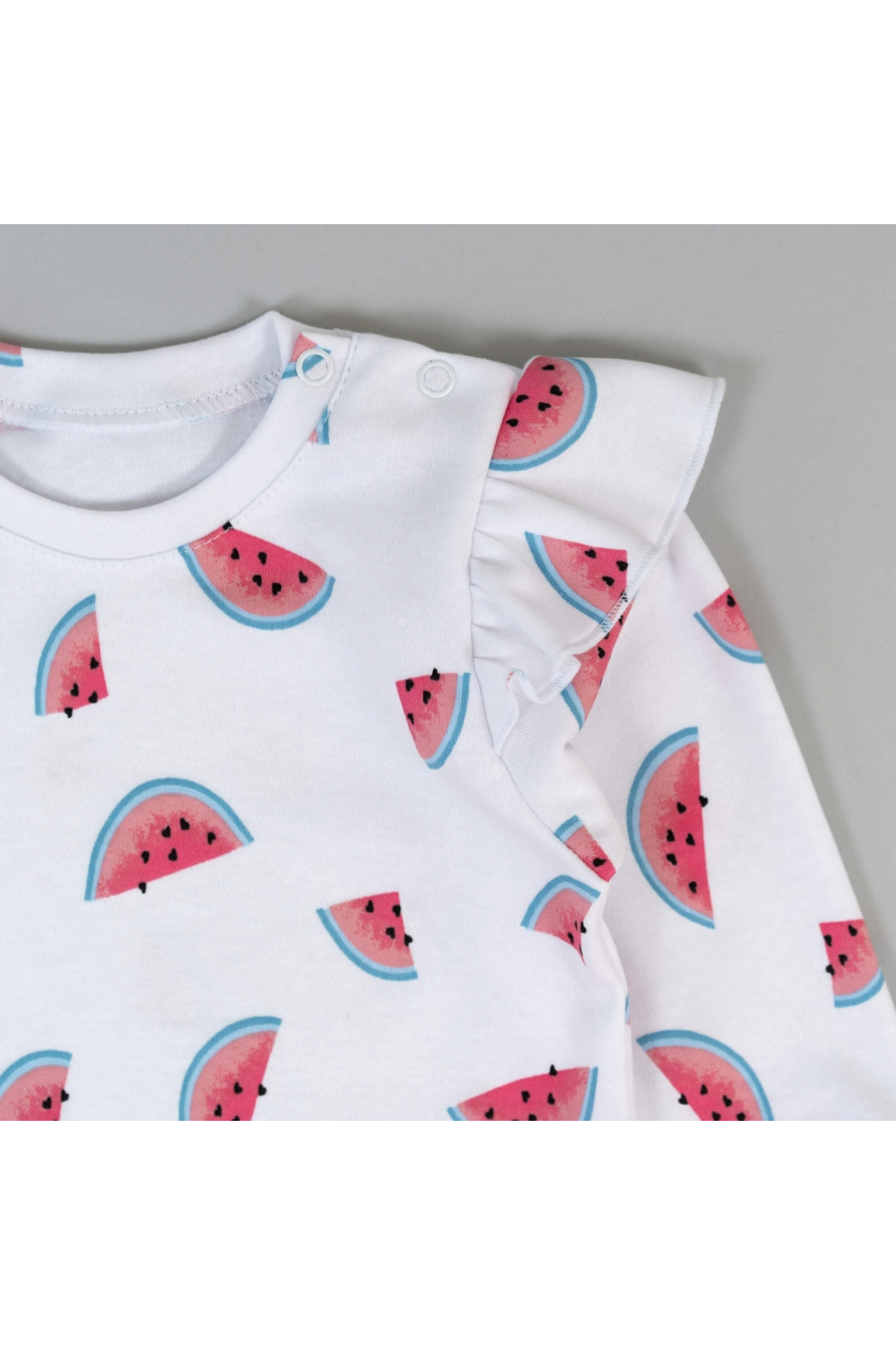 Костюм для дівчинки  Кавунчики кораловий інтерлок