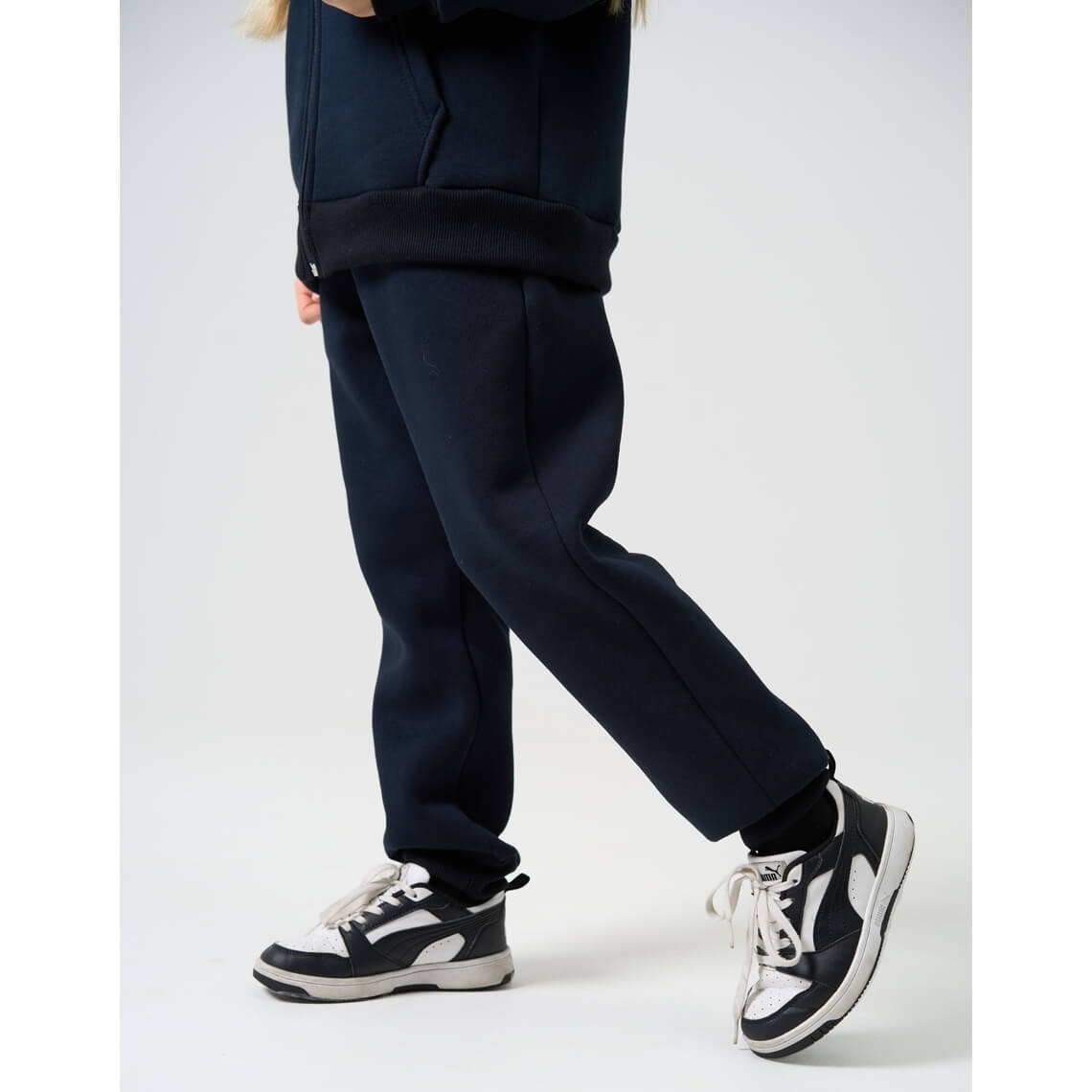 Костюм для дівчинки темно-синій тринитка на флісі