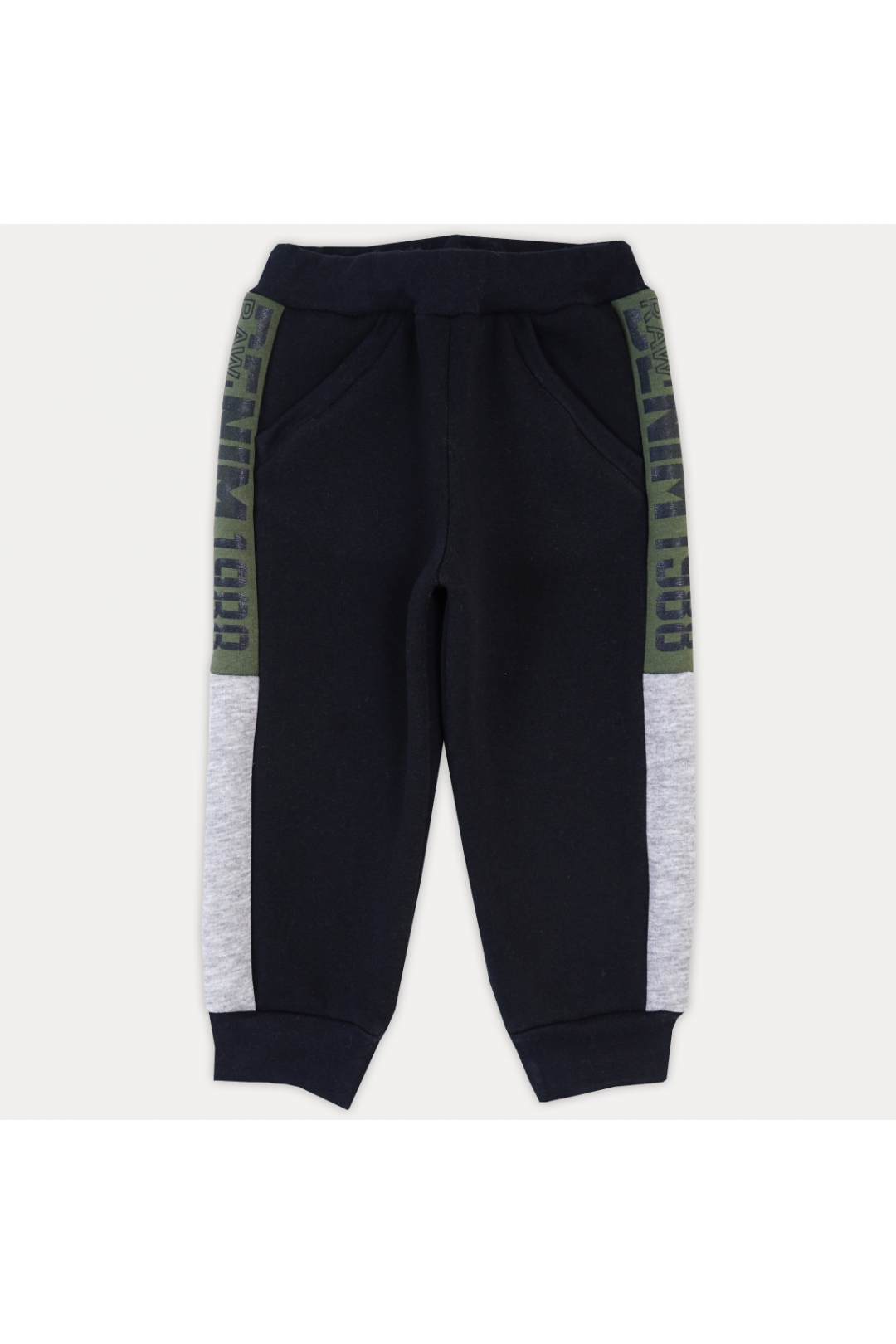 Штани для хлопчика теплі темно-синій тринитка на флісі