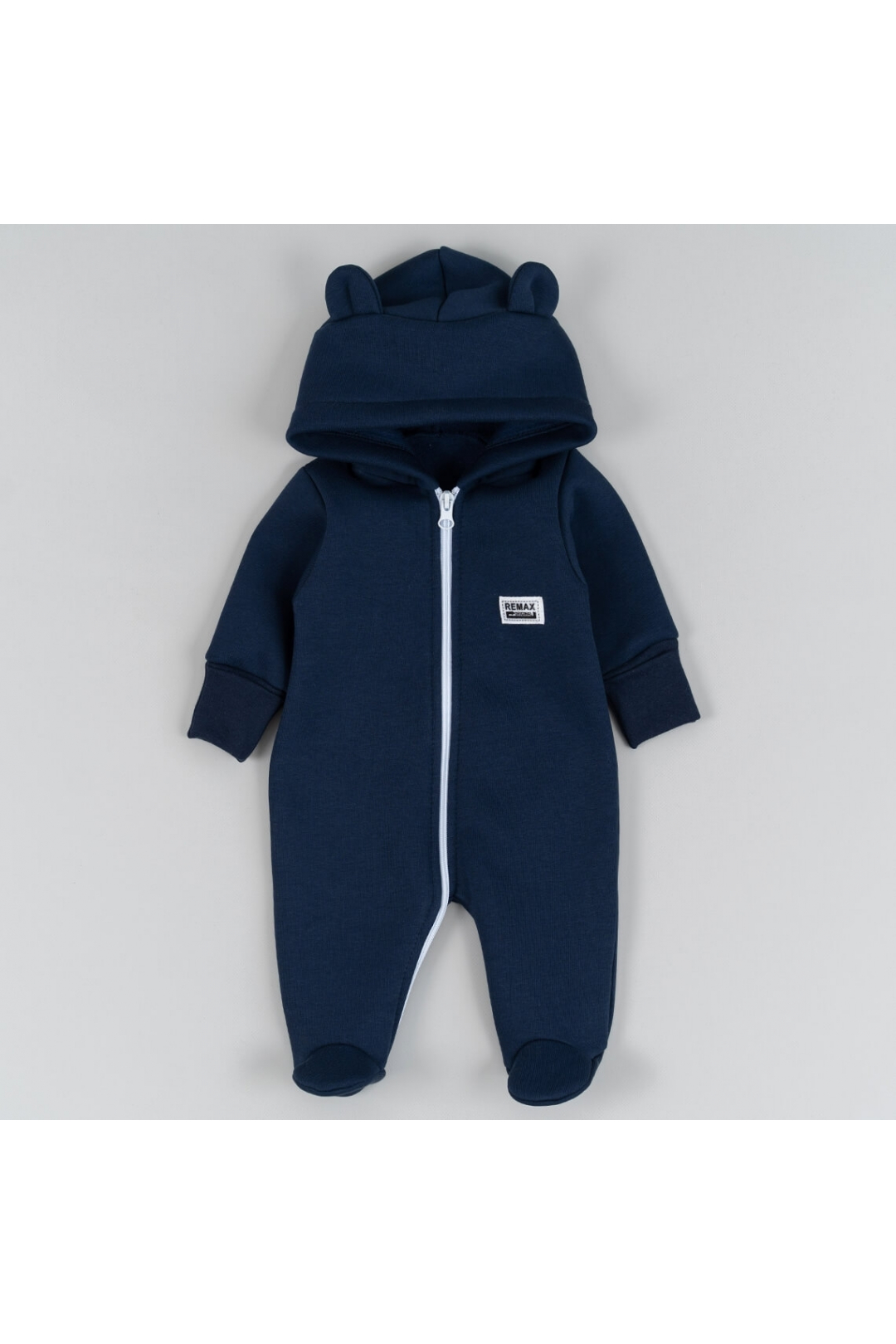 Комбінезон для малят темно-синій тринитка на флісі