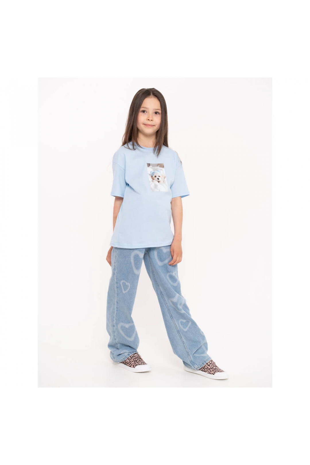Футболка для дівчинки блакитний кулір