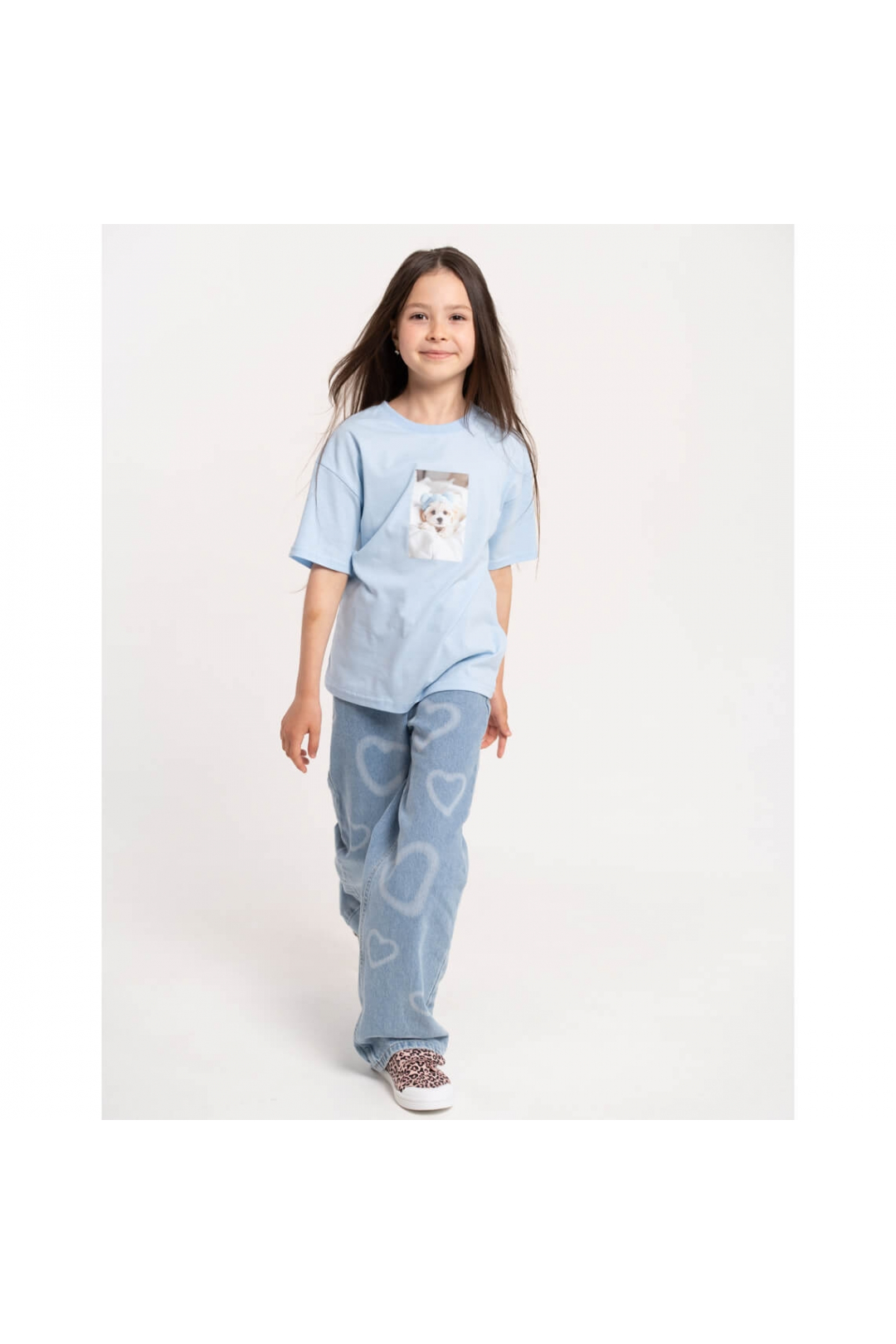 Футболка для дівчинки блакитний кулір