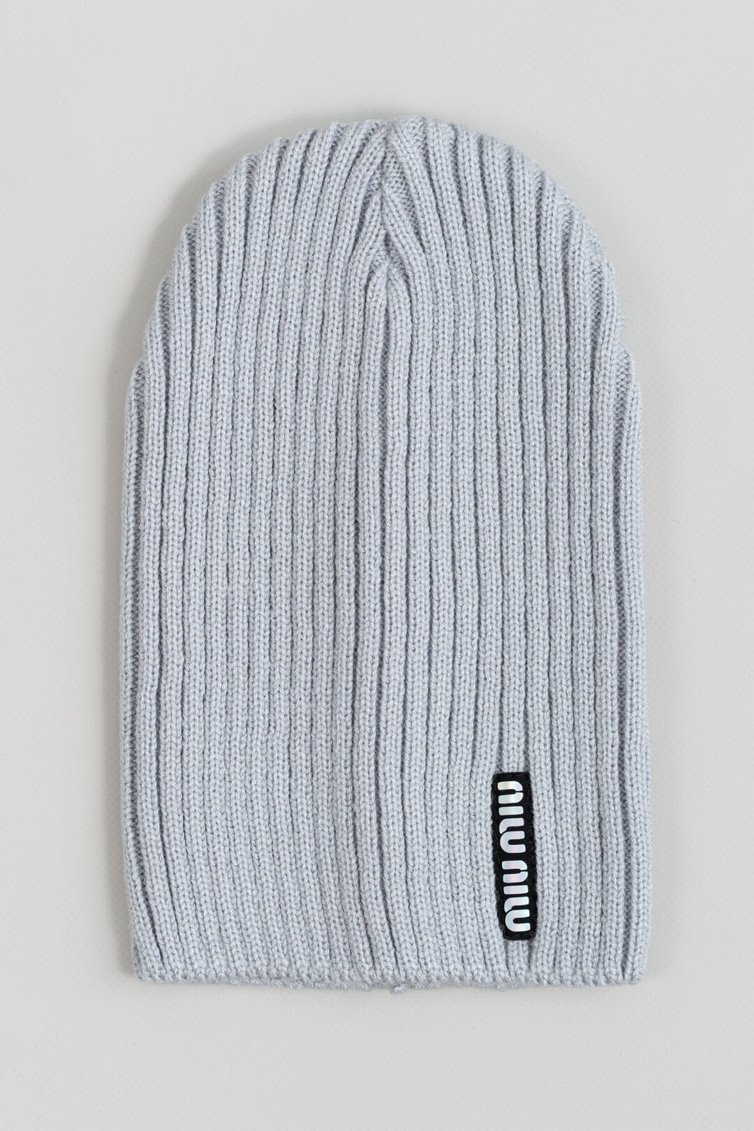 Шапка для дівчинки сірий в'язка