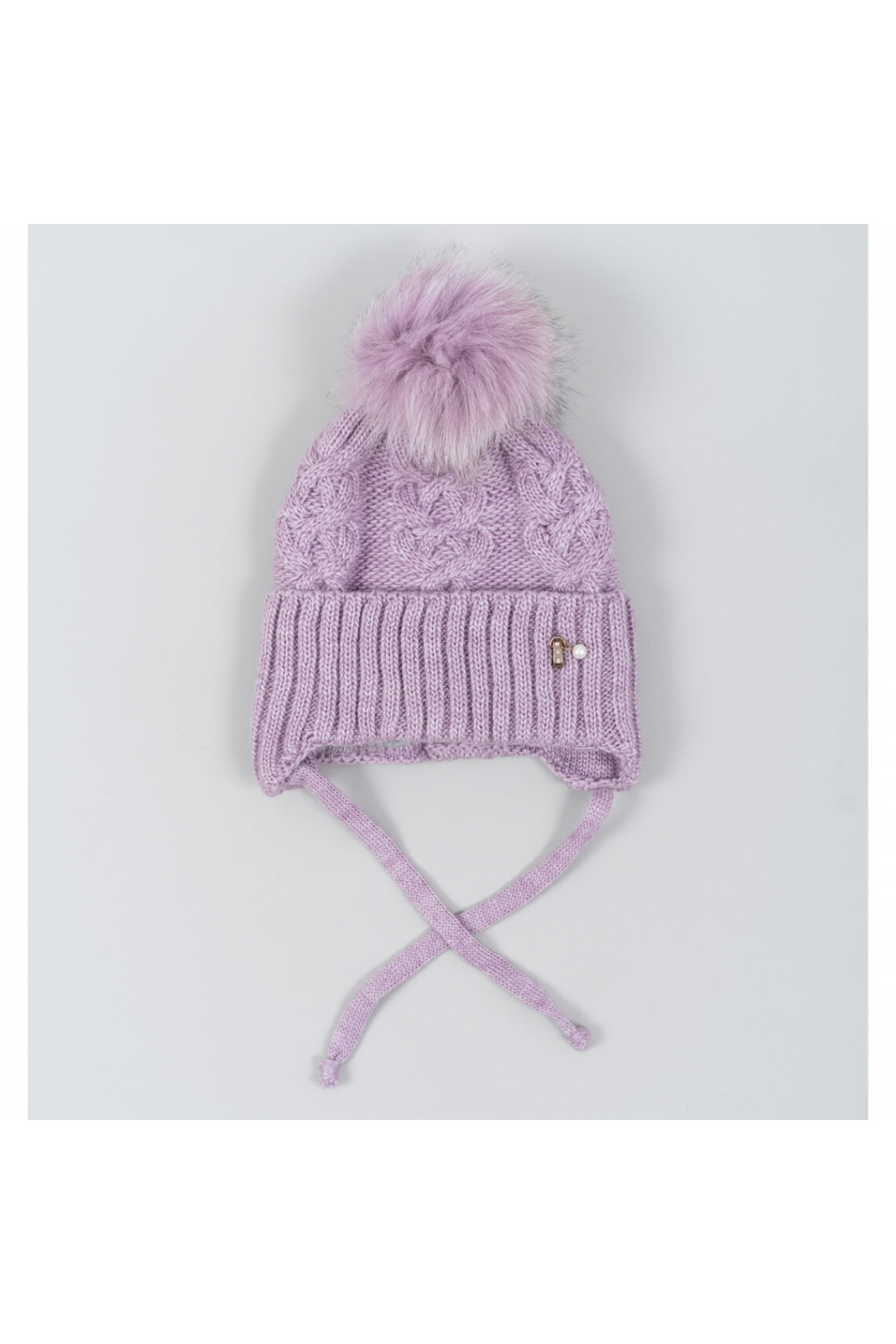 Шапка для дівчинки бузковий в'язка