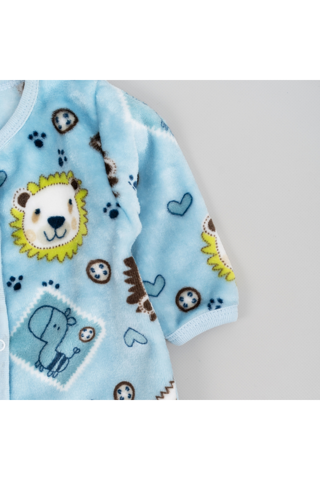 Пухнастий чоловічок для малят Леви блакитний велсофт