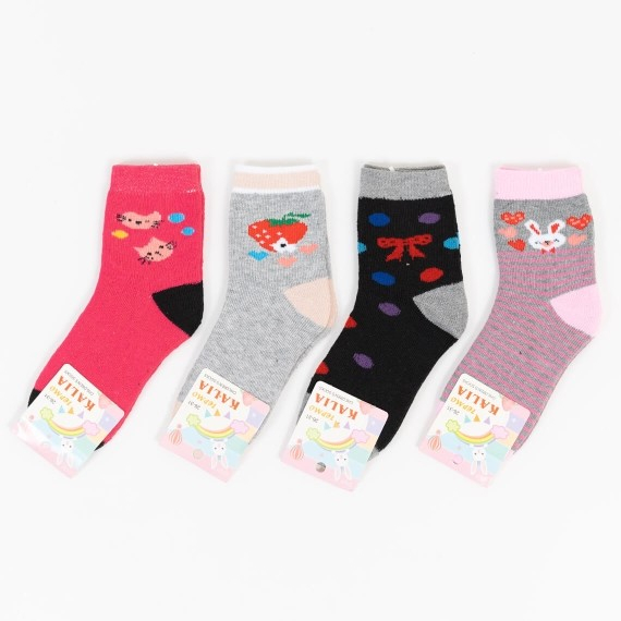 Шкарпетки для дівчинки чорний махра