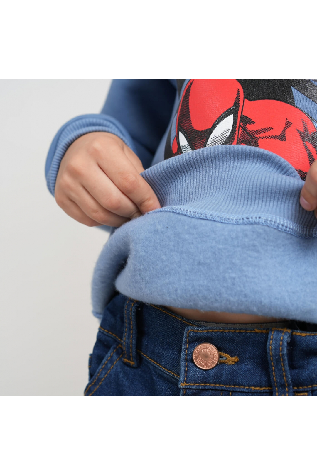 Світшот теплий  для хлопчика блакитний тринитка на флісі