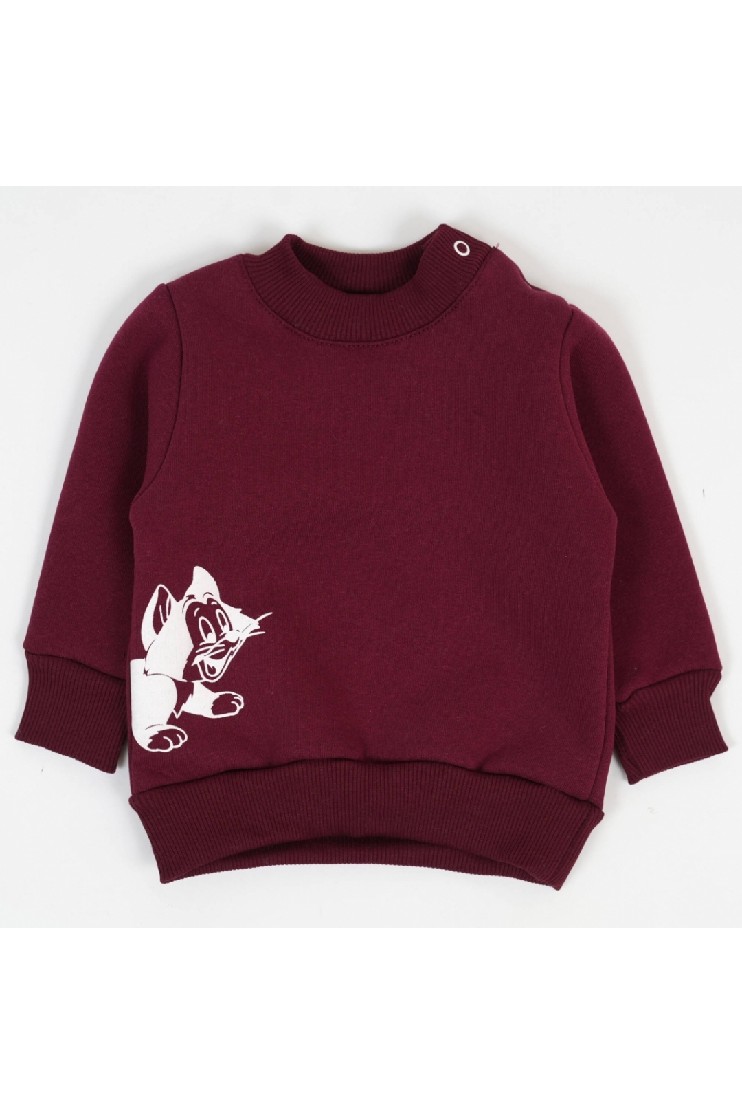 Джемпер для малят бордо трьохнитка на флісі