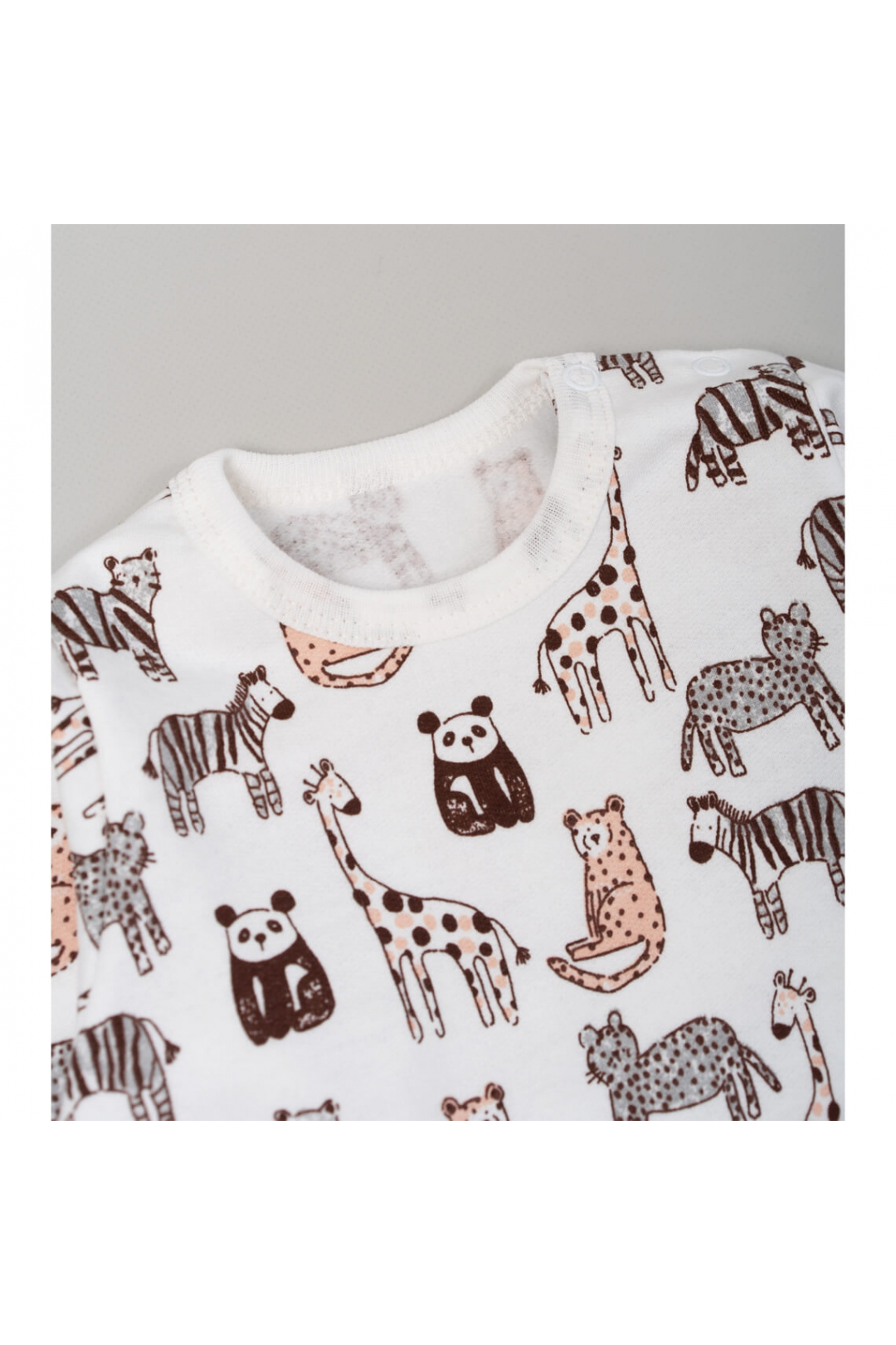 Піжама ясельна Звірята молочний начіс