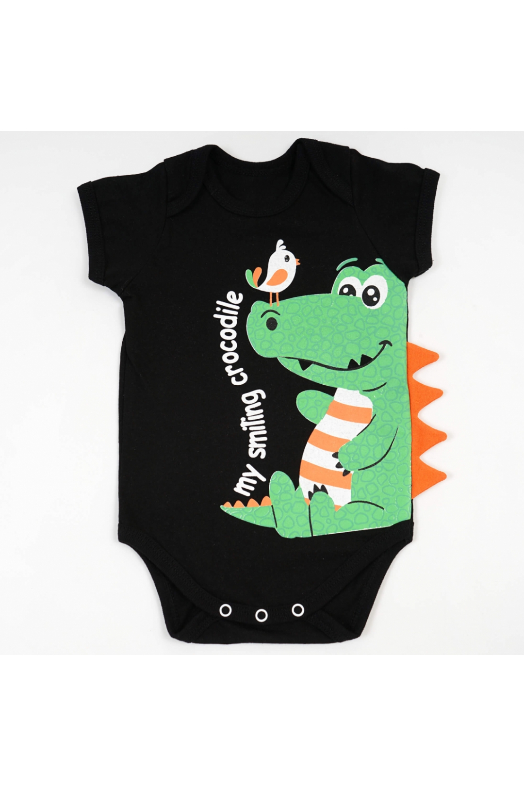 Боді для малюків Крокодильчик чорний кулір