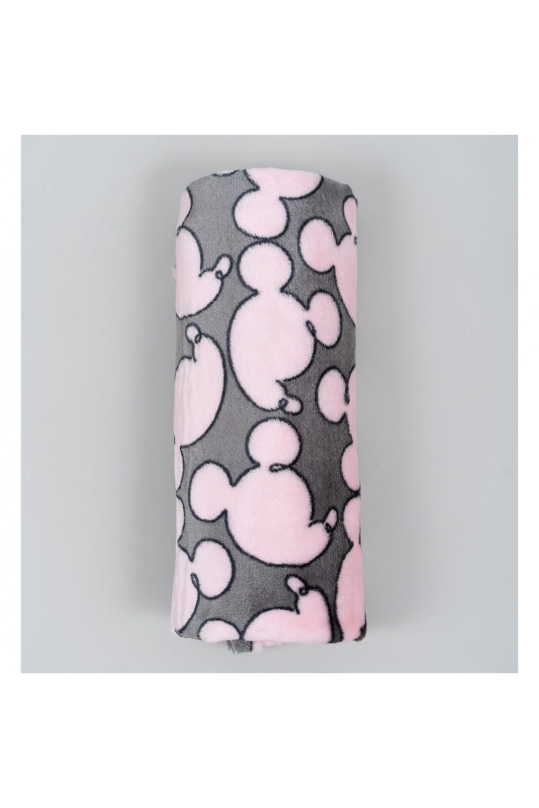 Пухнастий плед ясельний Мікі сірий велсофт