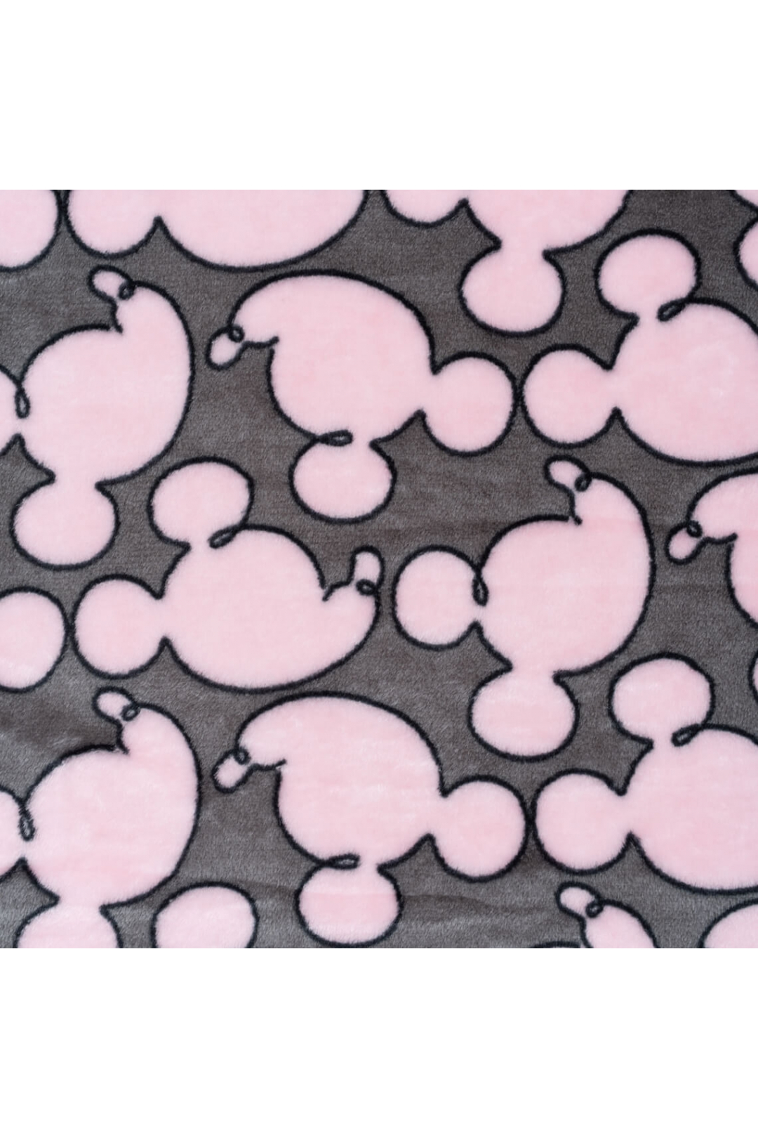 Пухнастий плед ясельний Мікі сірий велсофт