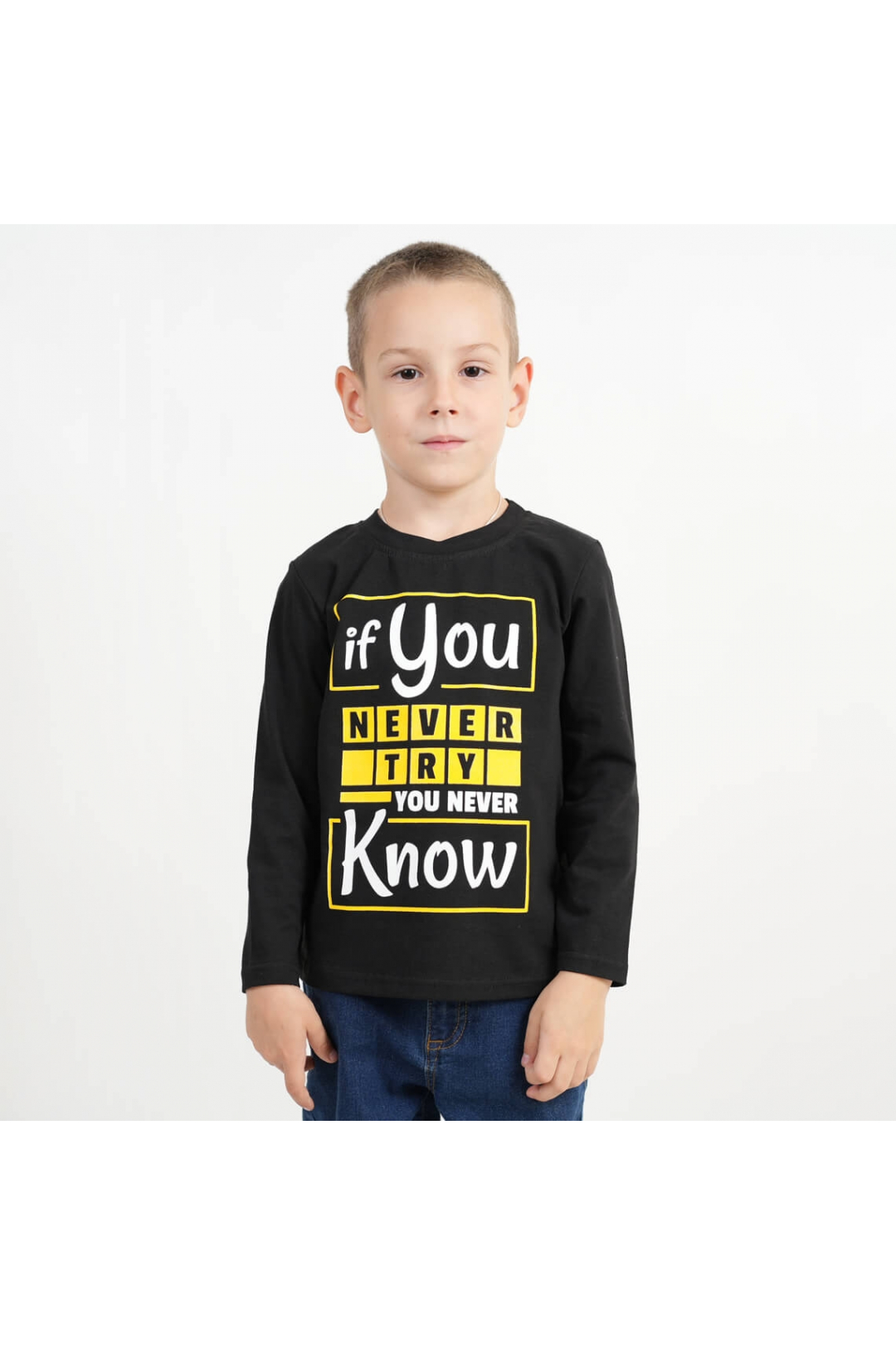 Лонгслів для хлопчика чорний фулікра