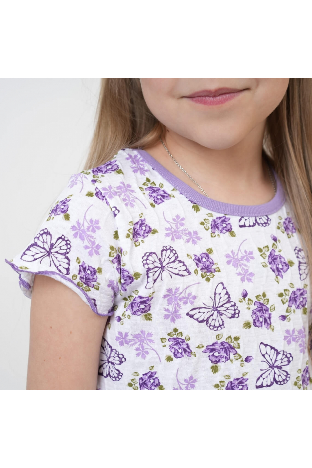 Піжама для дівчинки бузковий жатка