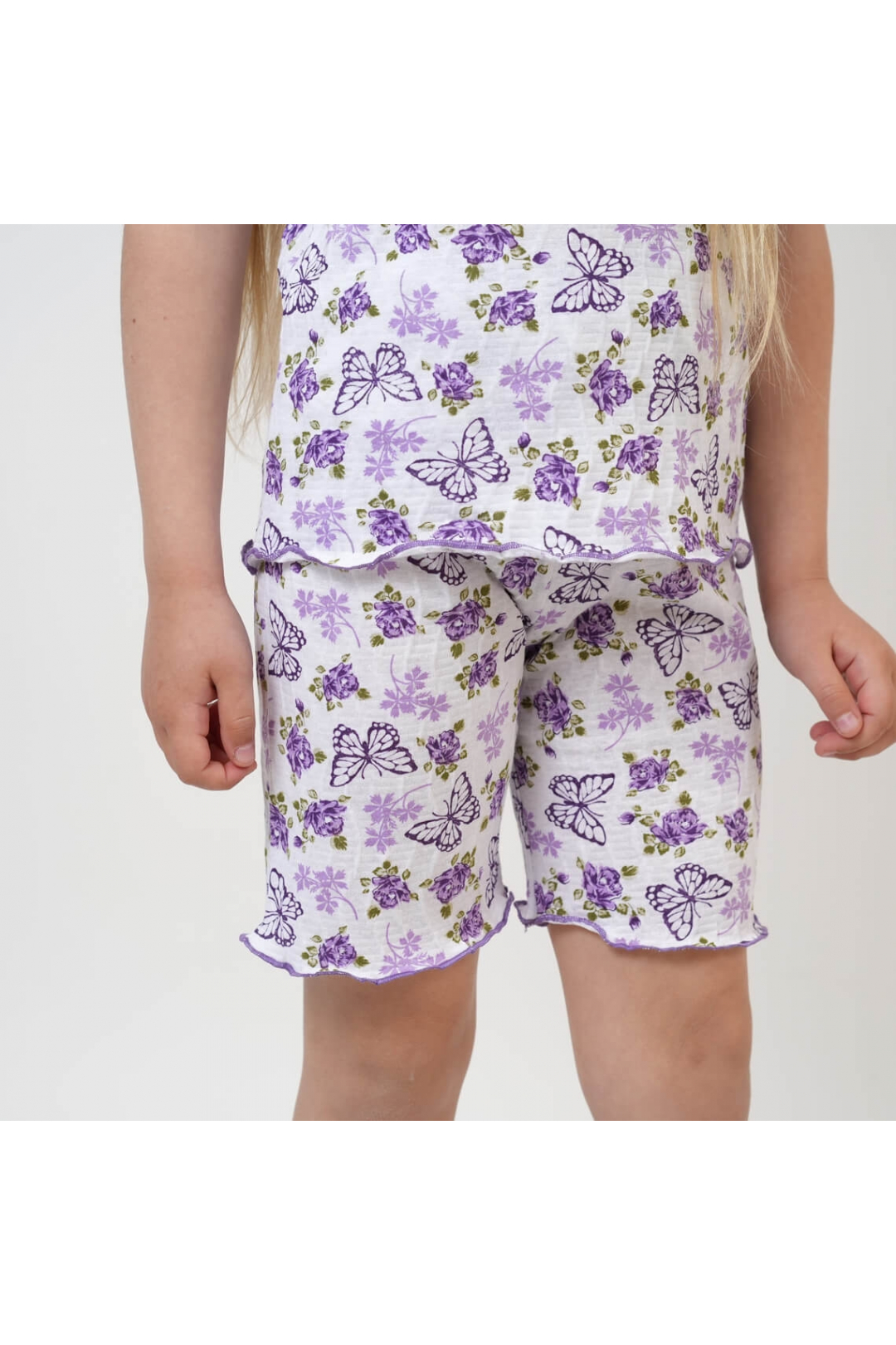 Піжама для дівчинки бузковий жатка