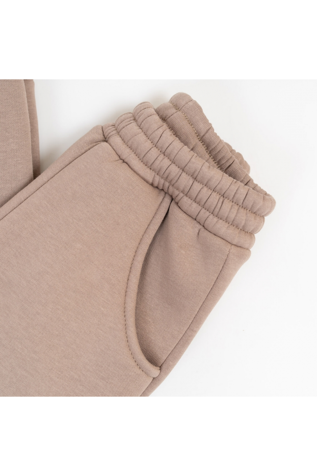 Костюм теплий для хлопчика бежевий тринитка на флісі