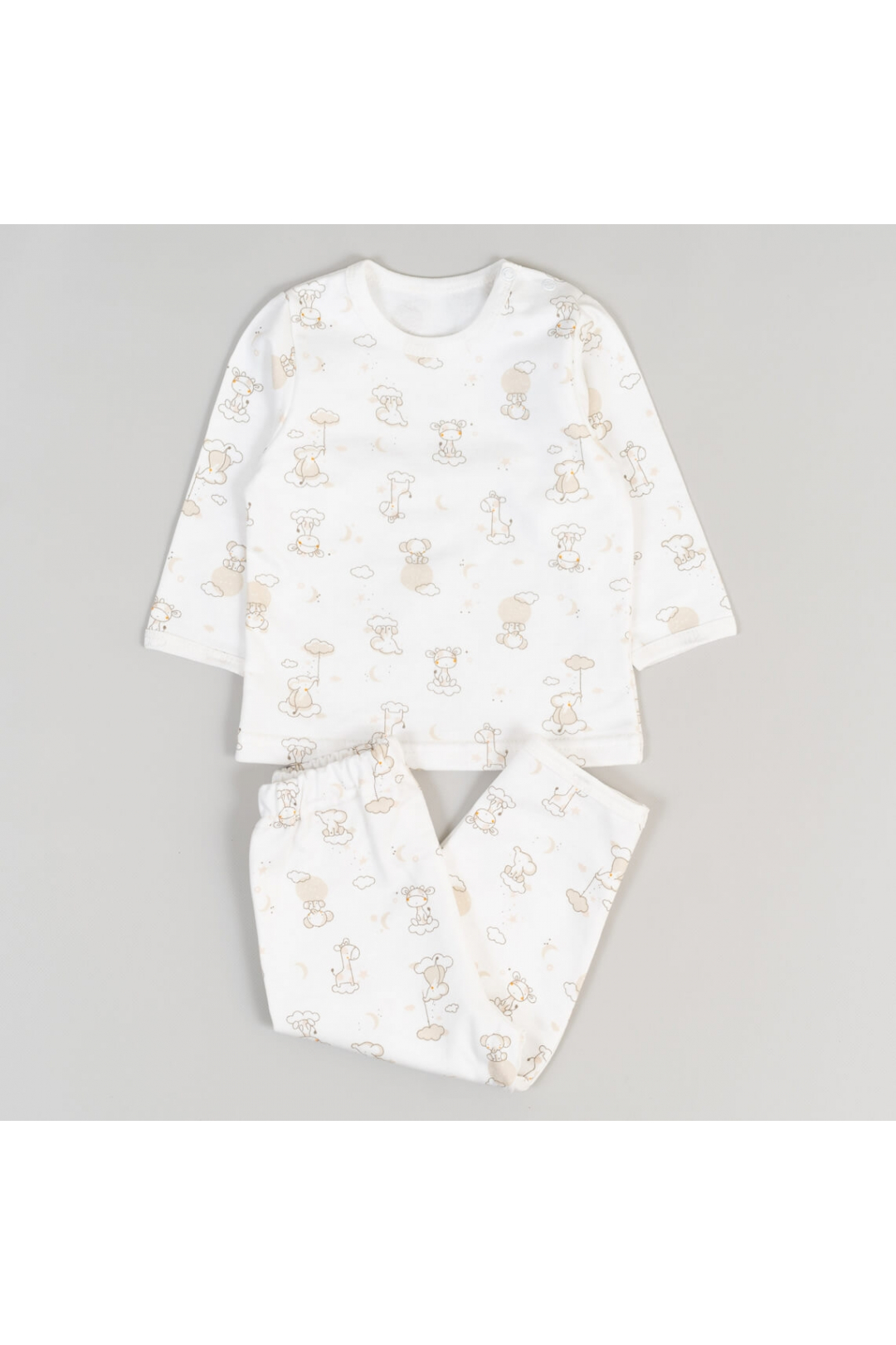 Піжама ясельна Слоненя молочний начіс(футер)
