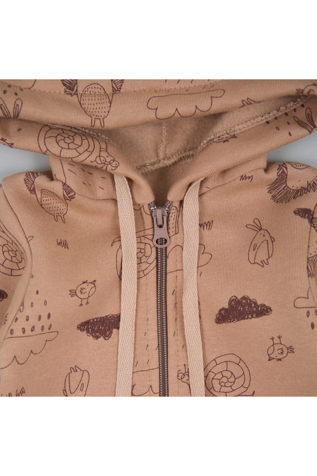 Комбінезон для малят  Лісові Звірята карамель тринитка на флісі