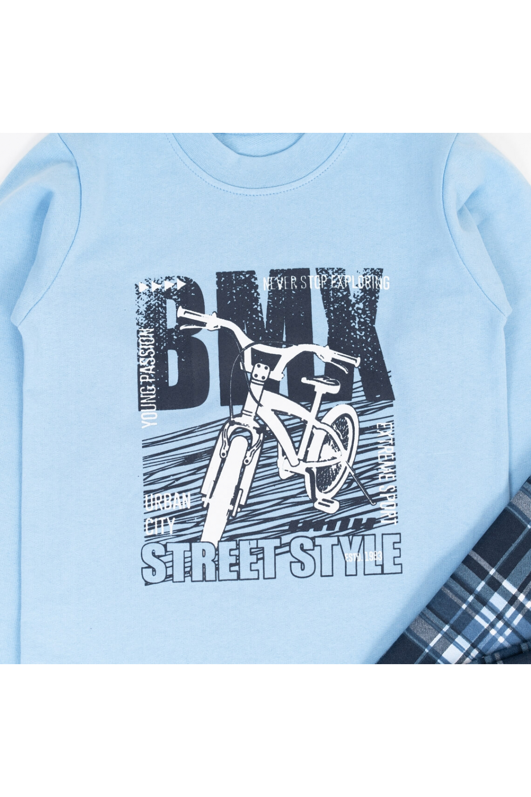 Піжама для хлопчика блакитний начіс (футер)