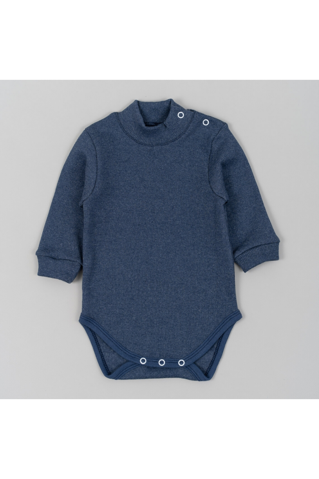 Боді для малюків індиго рубчик з начісом