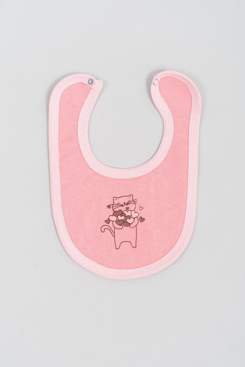 Слинявчик дитячий Котик кораловий начіс (футер)