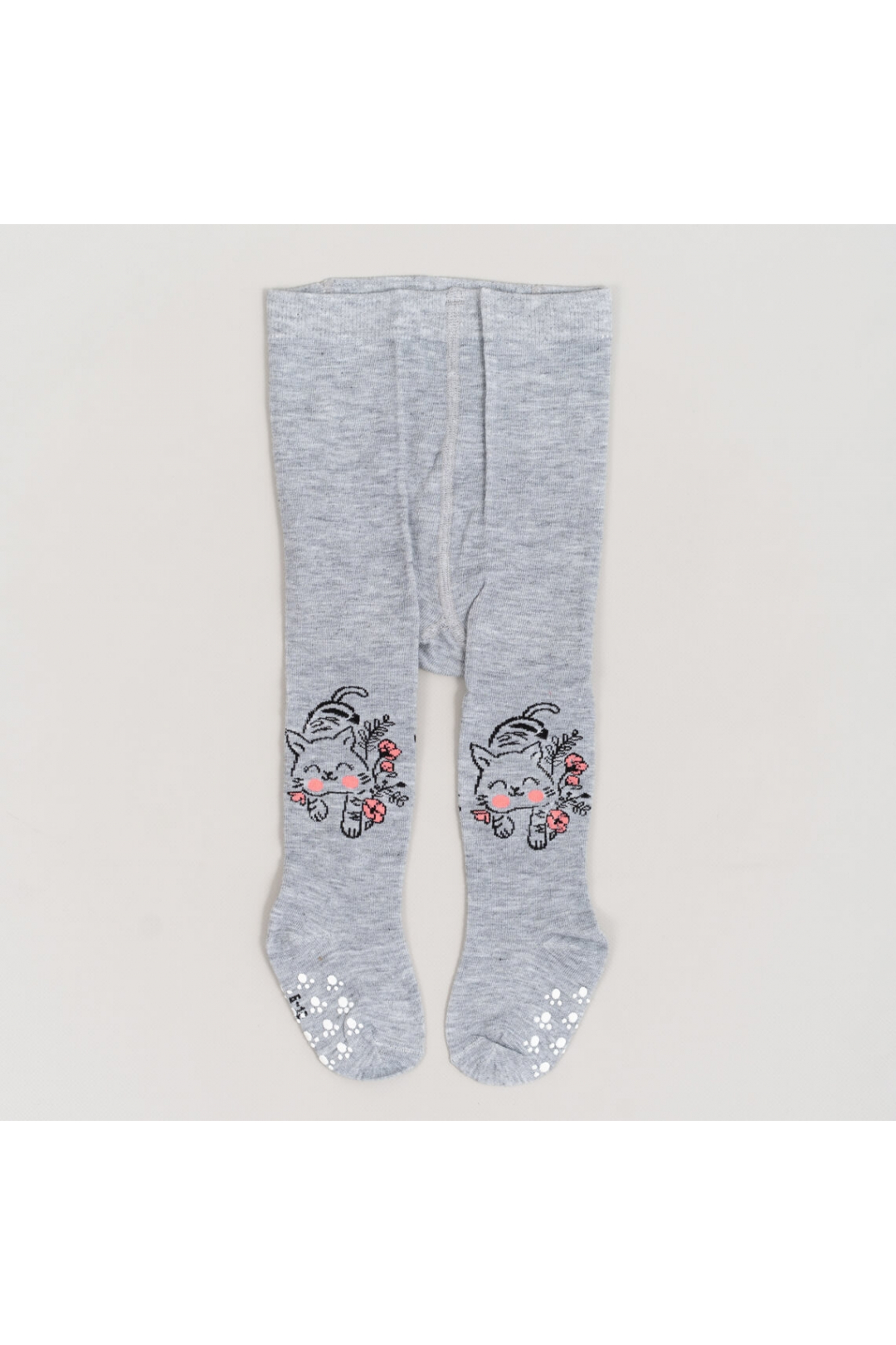 Колготки під памперс для дівчинки світло-сірий бавовна