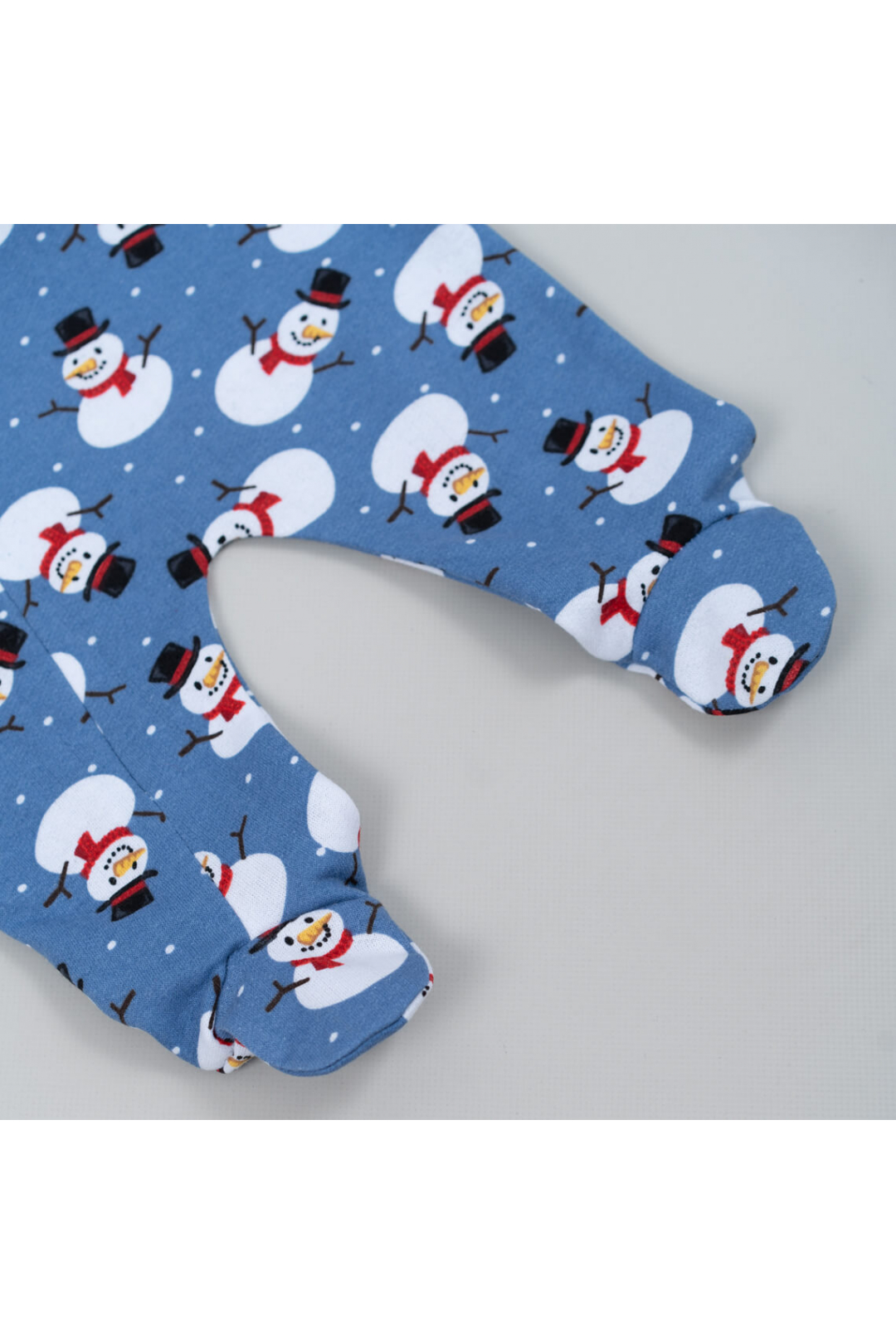 Чоловічок на блискавці Сніговик блакитний начіс(футер)