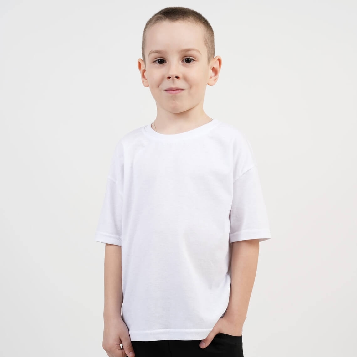 Футболка оверсайз дитяча білий кулір