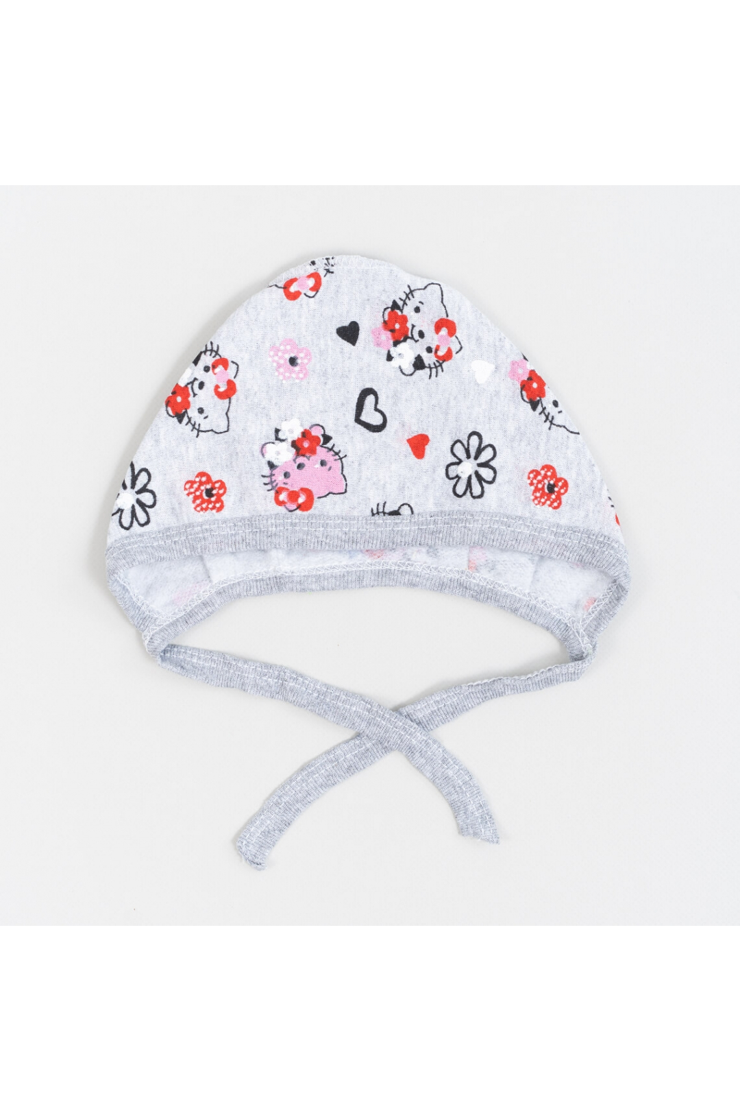 Чепчик для дівчинки сірий начіс