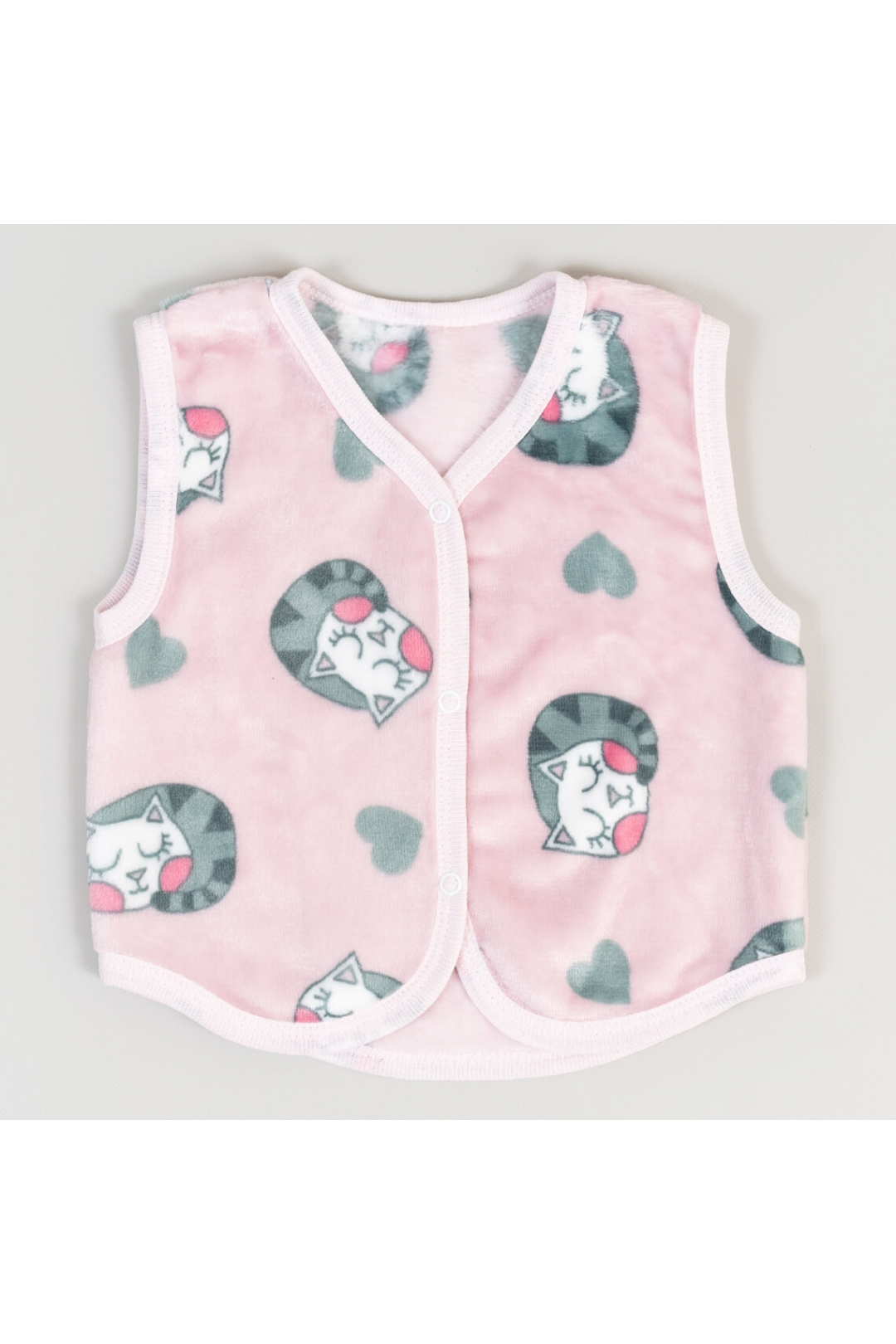 Пухнастий жилет для малят Киці рожевий велсофт