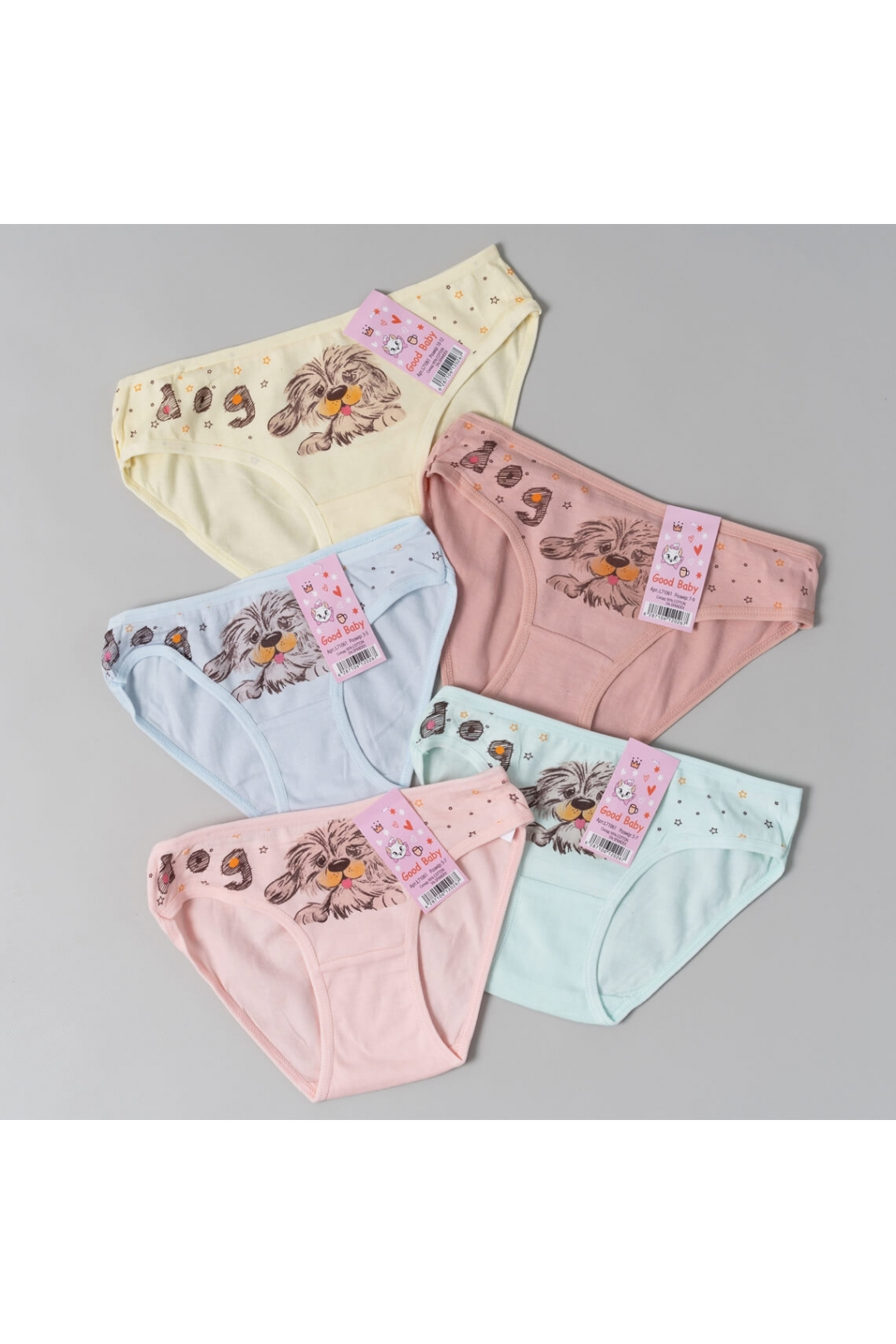 Трусики для дівчинки блакитний стрейч кулир