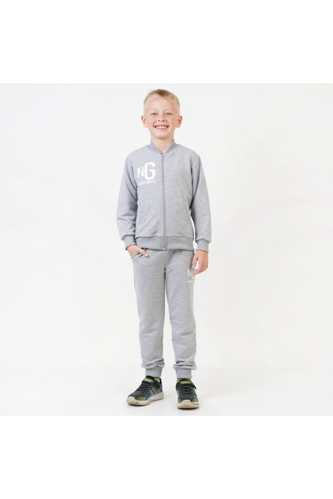 Костюм для хлопчика світло- сірий двонитка